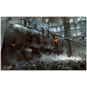 Transcontinental Steampunk Kanvas Tablo