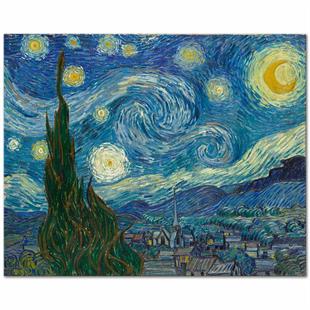 Vincent van Gogh Yıldızlı Gece Kanvas Tablo