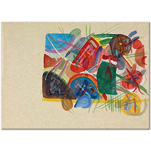 Wassily Kandinsky Watercolor With Forest And Rainbow Art Print