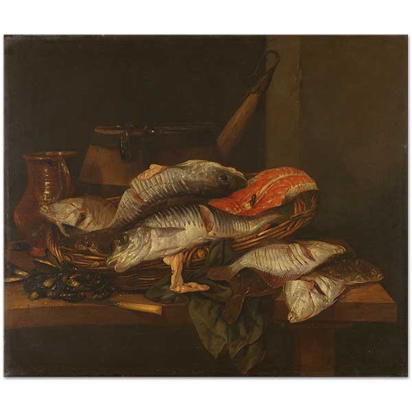 Still Life with Fish by Abraham van Beijeren as Art Print | CANVASTAR