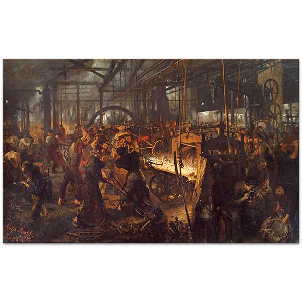 Adolph von Menzel The Iron Rolling Mill Art Print