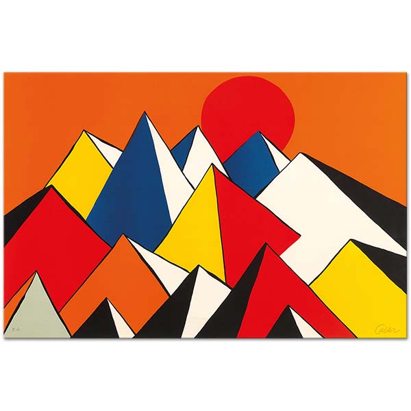 Alexander Calder Piramitler ve Gün Batımı Kanvas Tablo