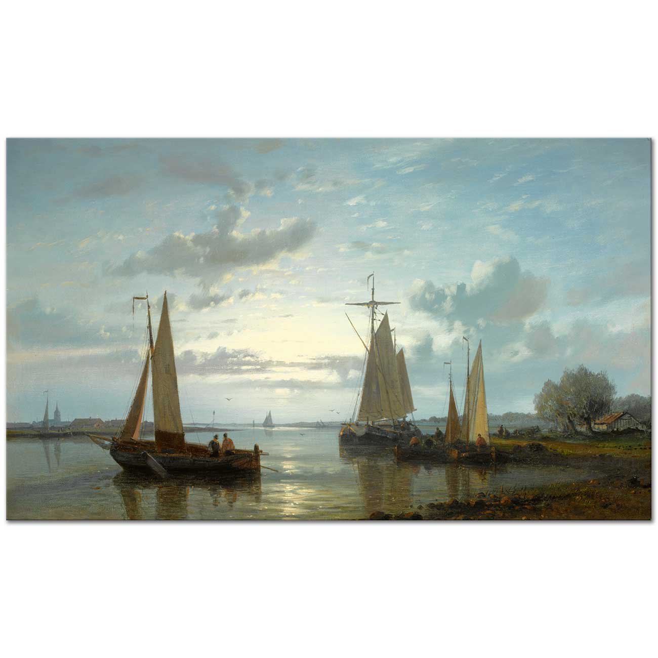 Fishing Boats on the Scheldt T-Shirt by Abraham Hulk - Fine Art America