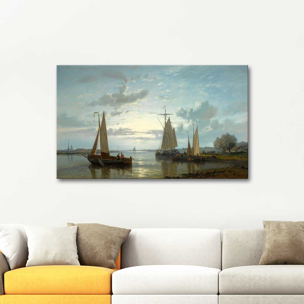 Fishing Boats on the Scheldt T-Shirt by Abraham Hulk - Fine Art America