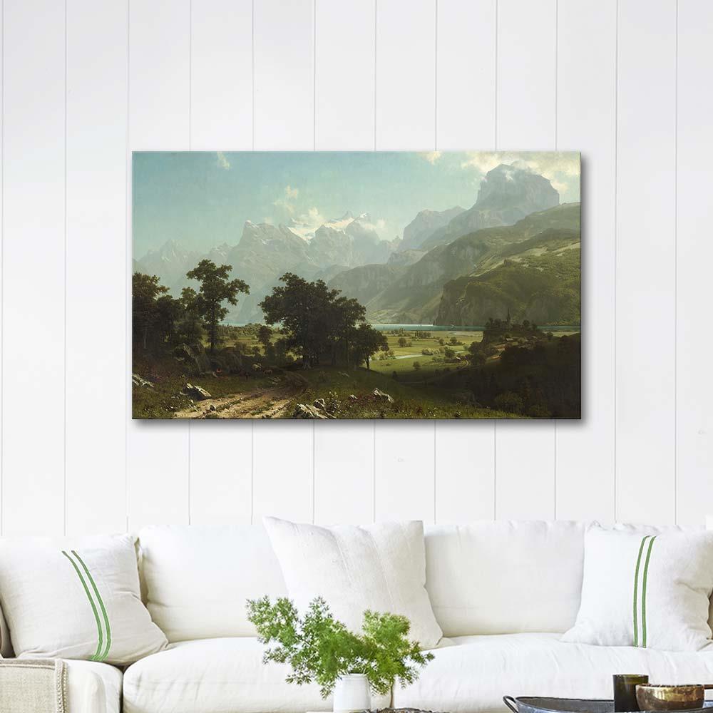 Lake Lucerne by Albert Bierstadt as Art Print | CANVASTAR