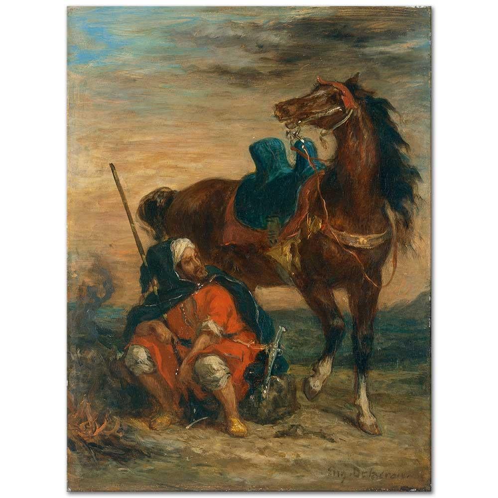 DELACROIX ✺ ARAISE Eugene Delacroix Arap Süvari Kanvas Tablo - CANVASTAR ®