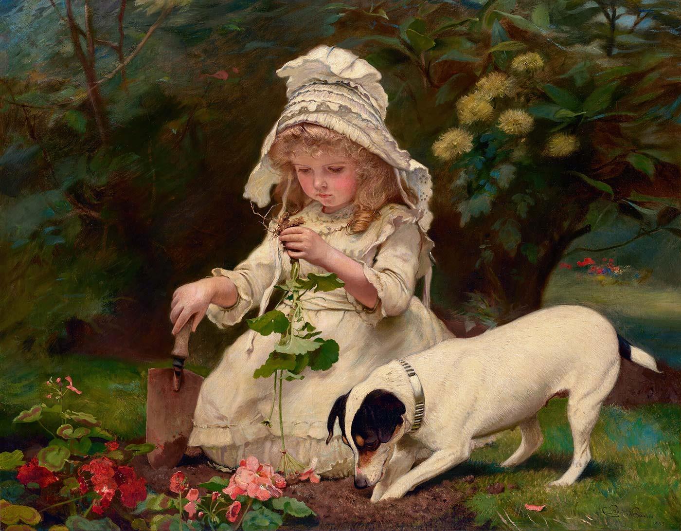 Charles Burton Barber Amateur Gardeners Art Print