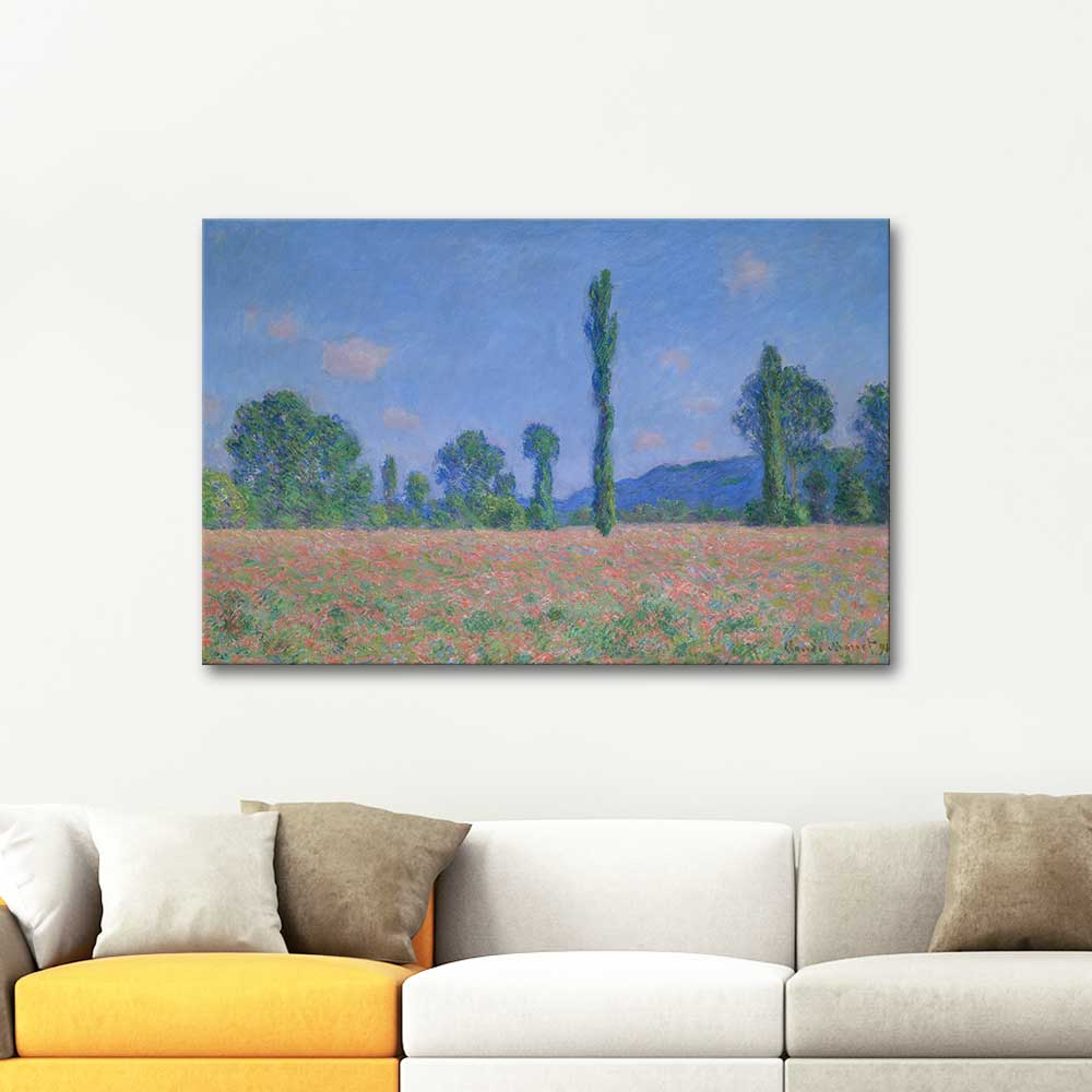 Claude Monet Poppy Field (Giverny) Art Print | CANVASTAR