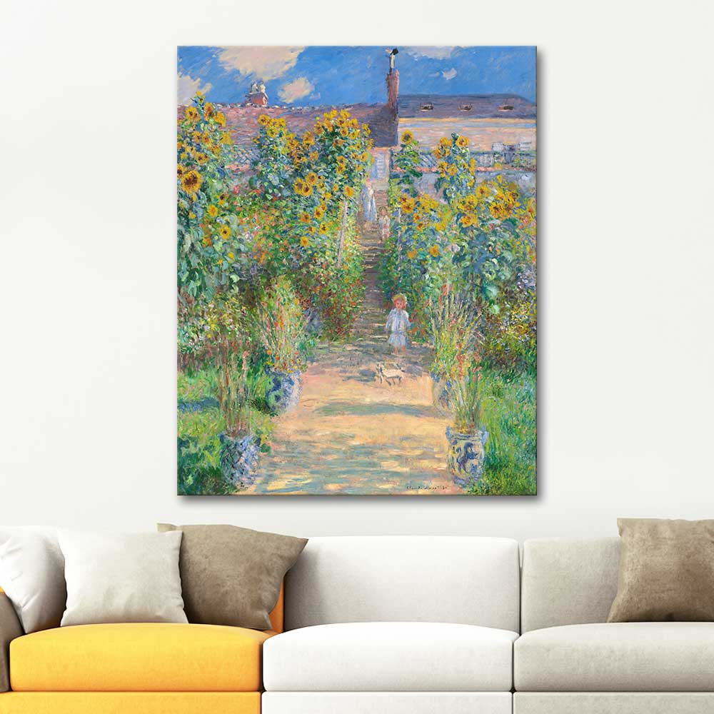 Claude Monet The Artist's Garden at Vétheuil Art Print | CANVASTAR