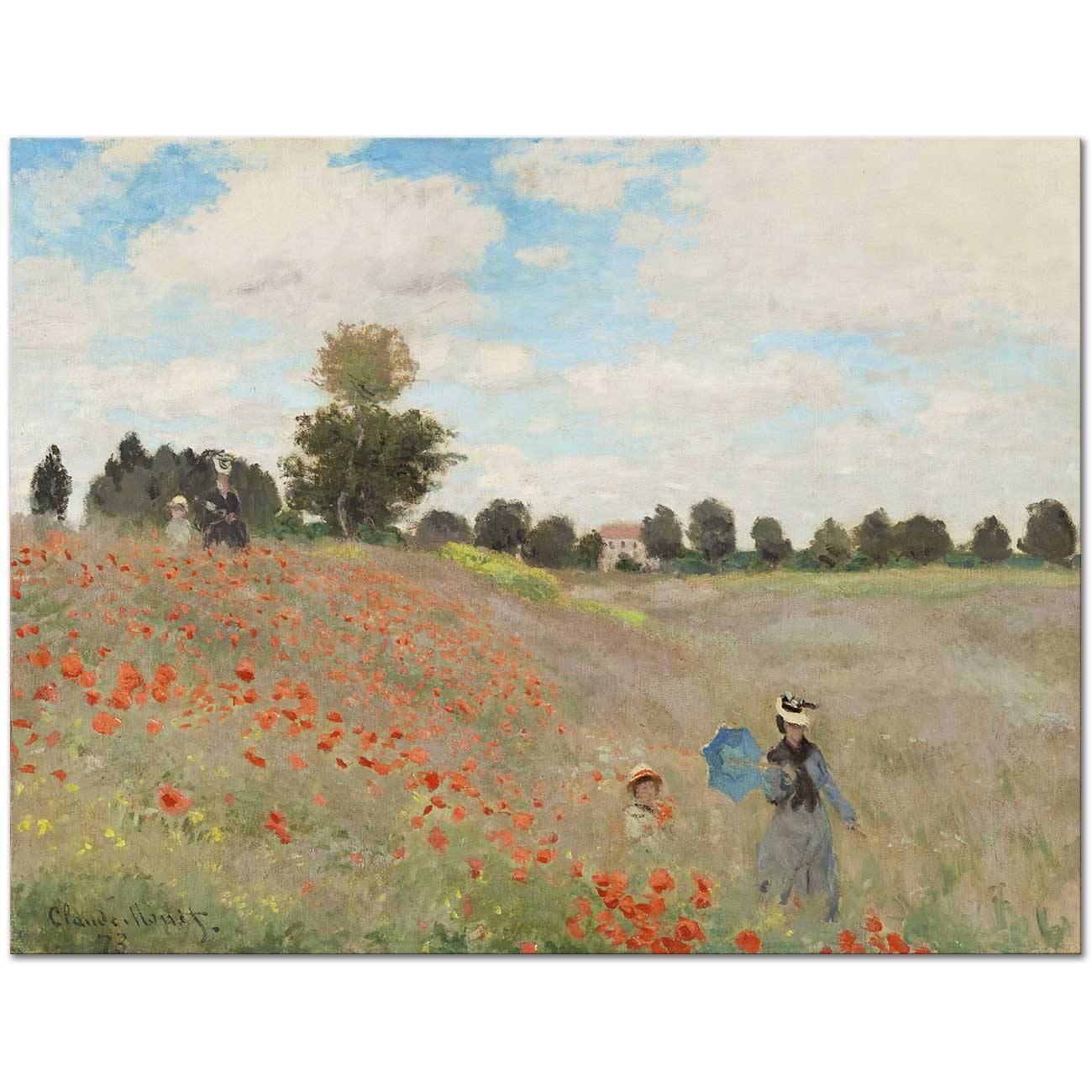Claude Monet Gelincik Tarlası Kanvas Tablo | CANVASTAR ®