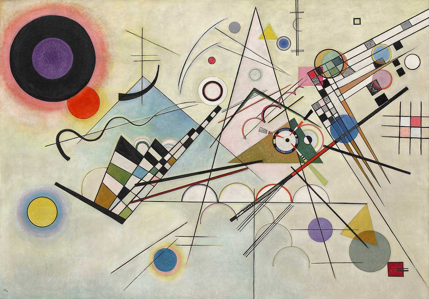 Wassily Kandinsky、、画集画、額装付 Wassily Kandinsky Kompozisyon 08 Kanvas Tablo | CANVASTAR ®