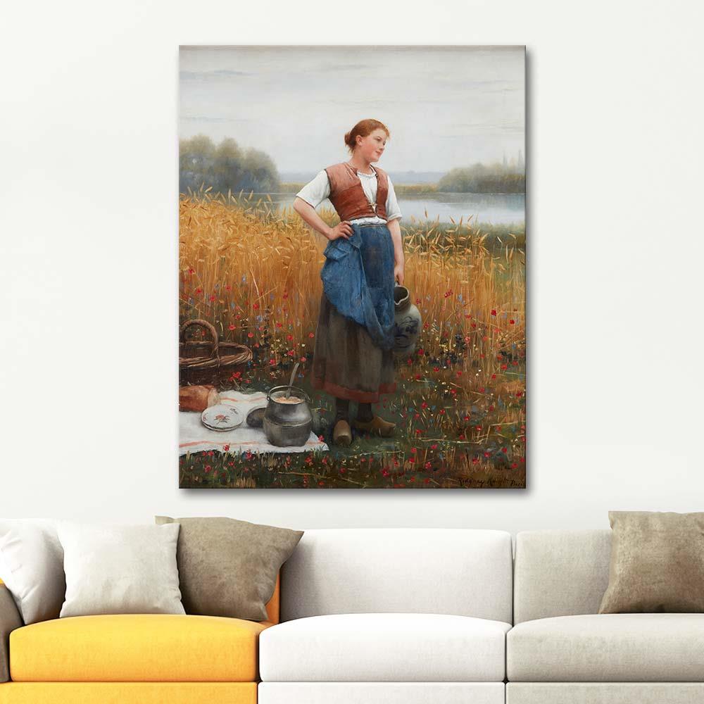 Daniel Ridgway Knight Öğlen Molası Kanvas Tablo | CANVASTAR ®