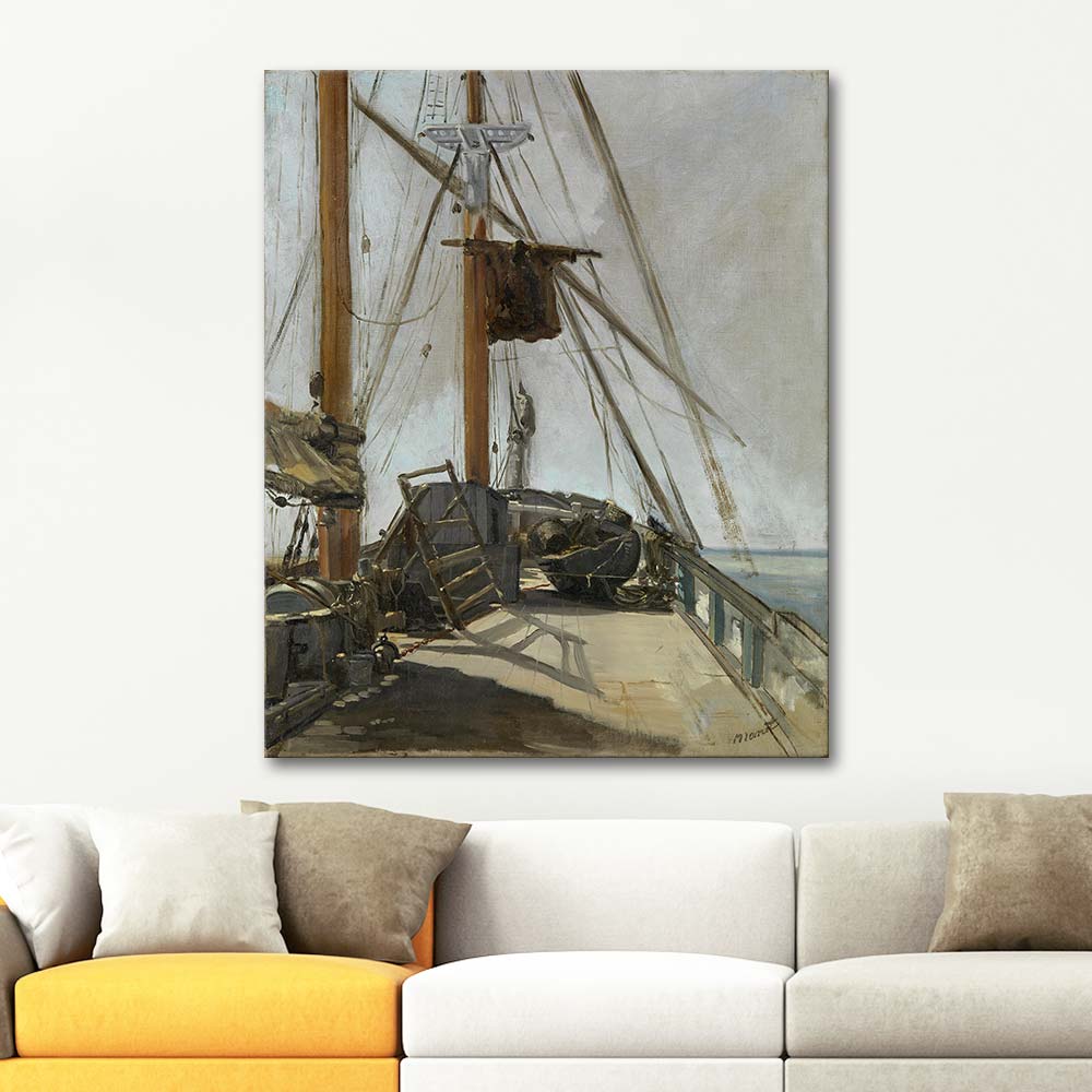 Edouard Manet The Ship's Deck Art Print | CANVASTAR