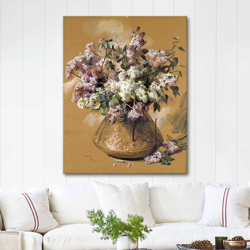 Lilacs by Elizabeth Nourse as Art Print | CANVASTAR