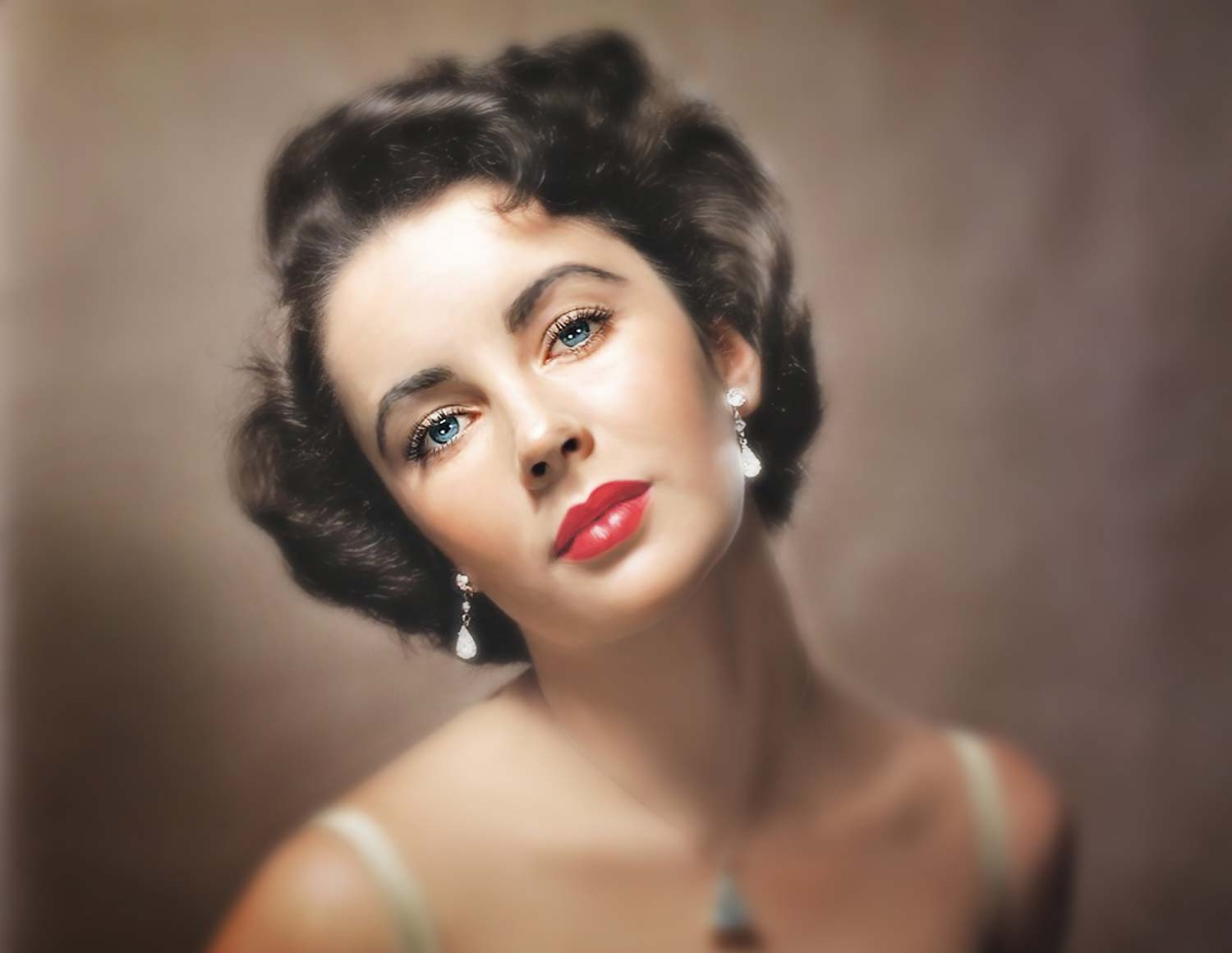 Elizabeth Taylor Portrait Art Print | CANVASTAR ®