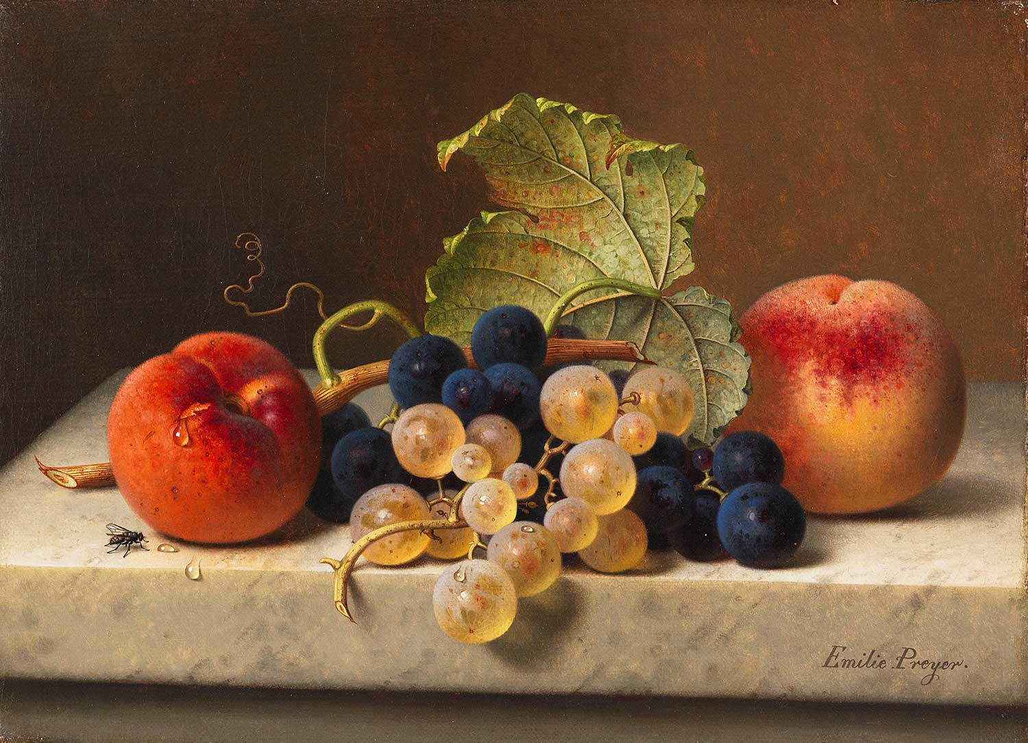 Emilie Preyer Still Life with Grapes Art Print