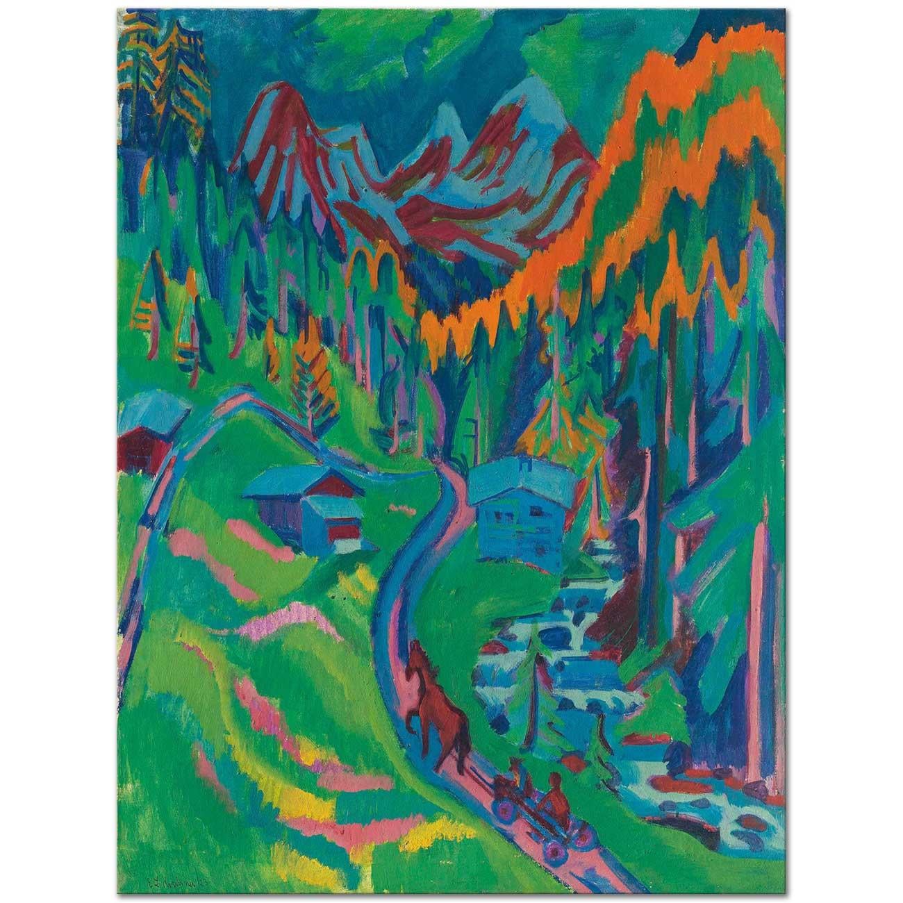 Sertigweg in Summer by Ernst Ludwig Kirchner Art Print | CANVASTAR ®