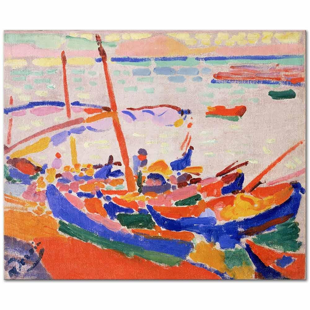 Andre Derain Balıkçı Tekneleri Collioure Kanvas Tablo | CANVASTAR ®
