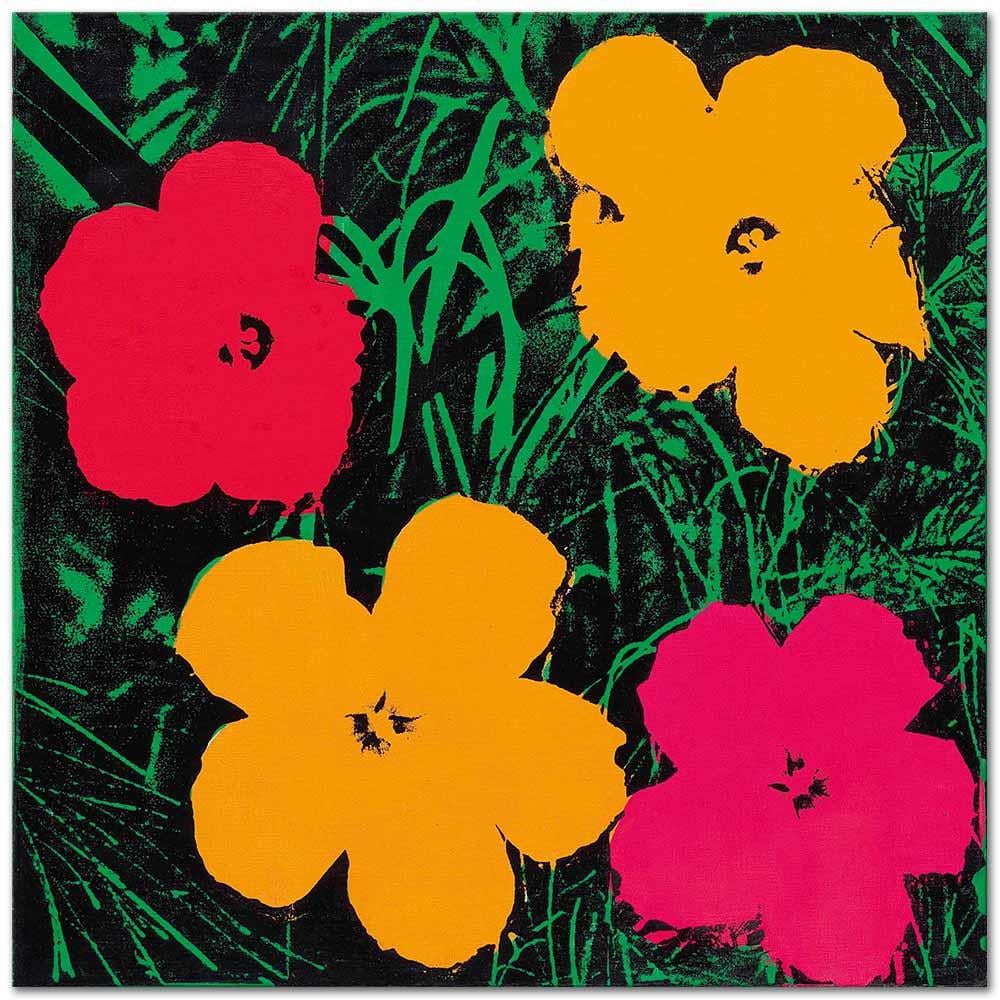Adam Lister Andy Warhol Flowersプリントアート Flowers by Andy Warhol as Art Print | CANVASTAR ®