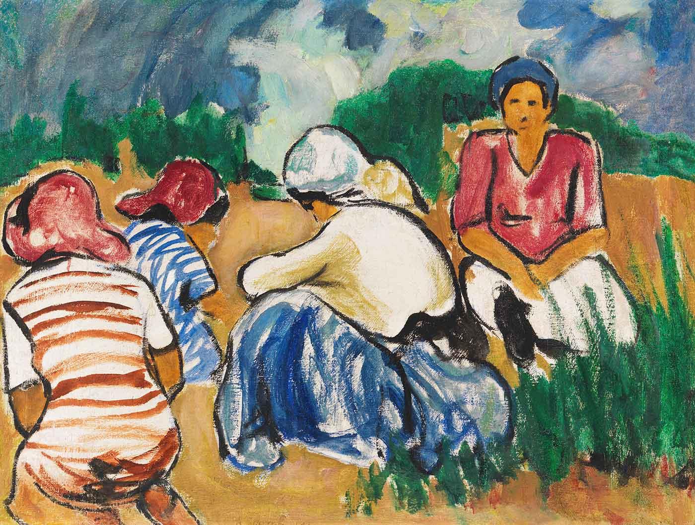 Frauen im Feld by Arthur Segal as Art Print | CANVASTAR