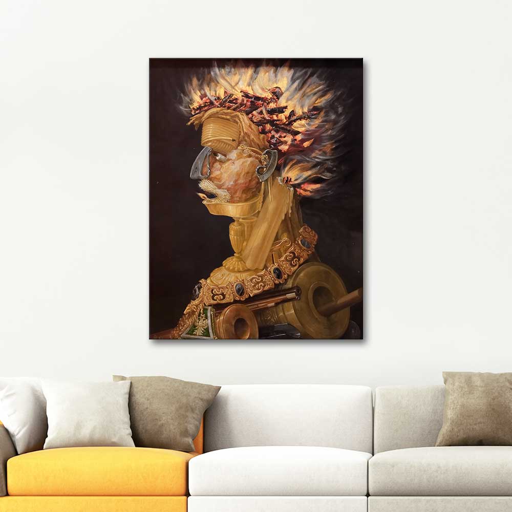 The Fire by Giuseppe Arcimboldo as Art Print | CANVASTAR