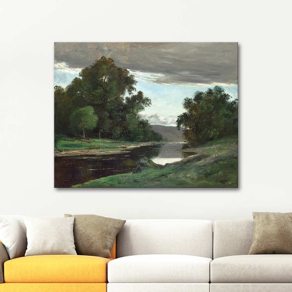 Landscape by Gustave Courbet as Art Print | CANVASTAR