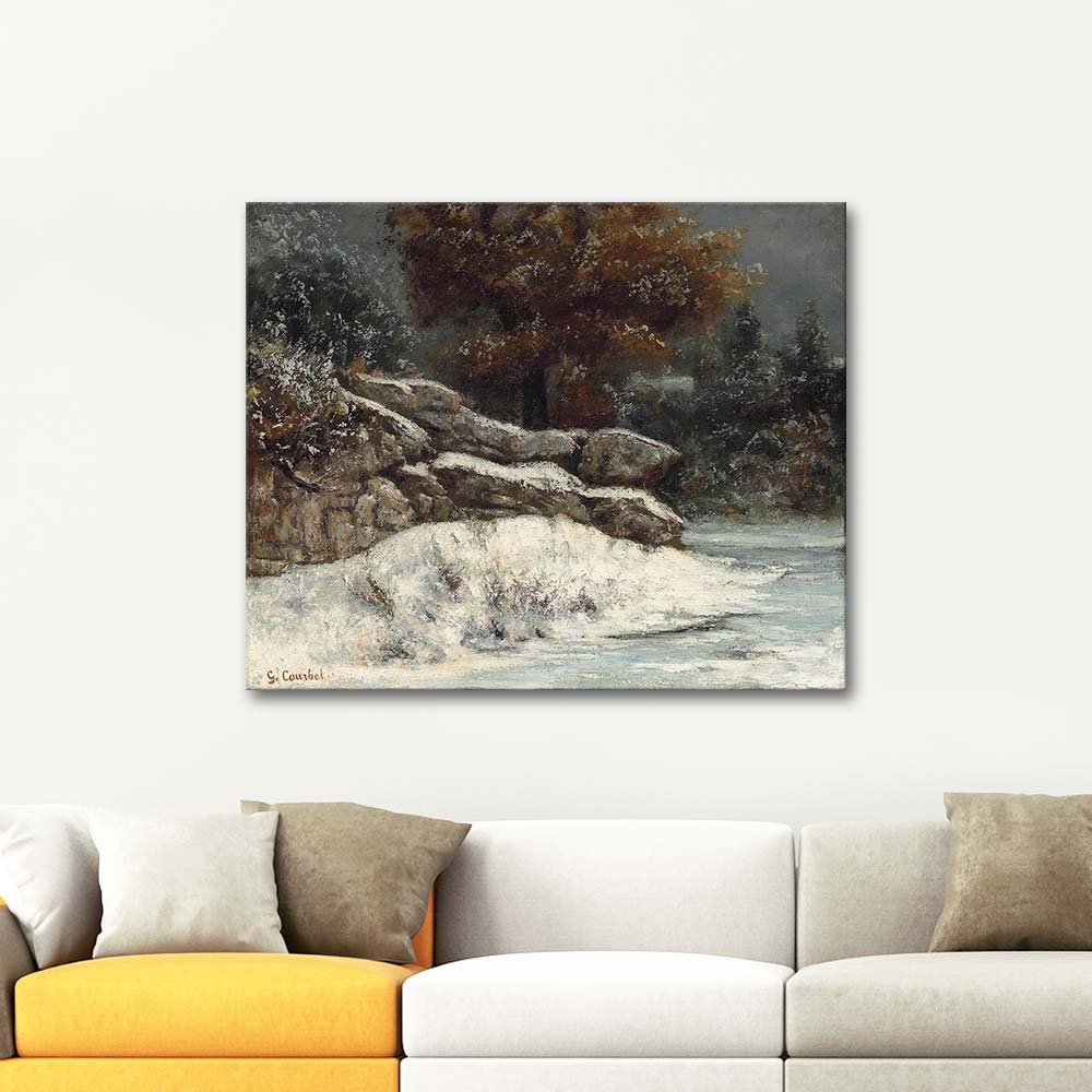 The Winter by Gustave Courbet as Art Print | CANVASTAR