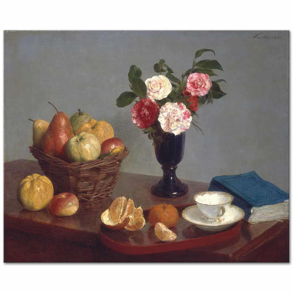 Henri Fantin-Latour Fincanlı Natürmort | Kanvas Tablo | CANVASTAR ®