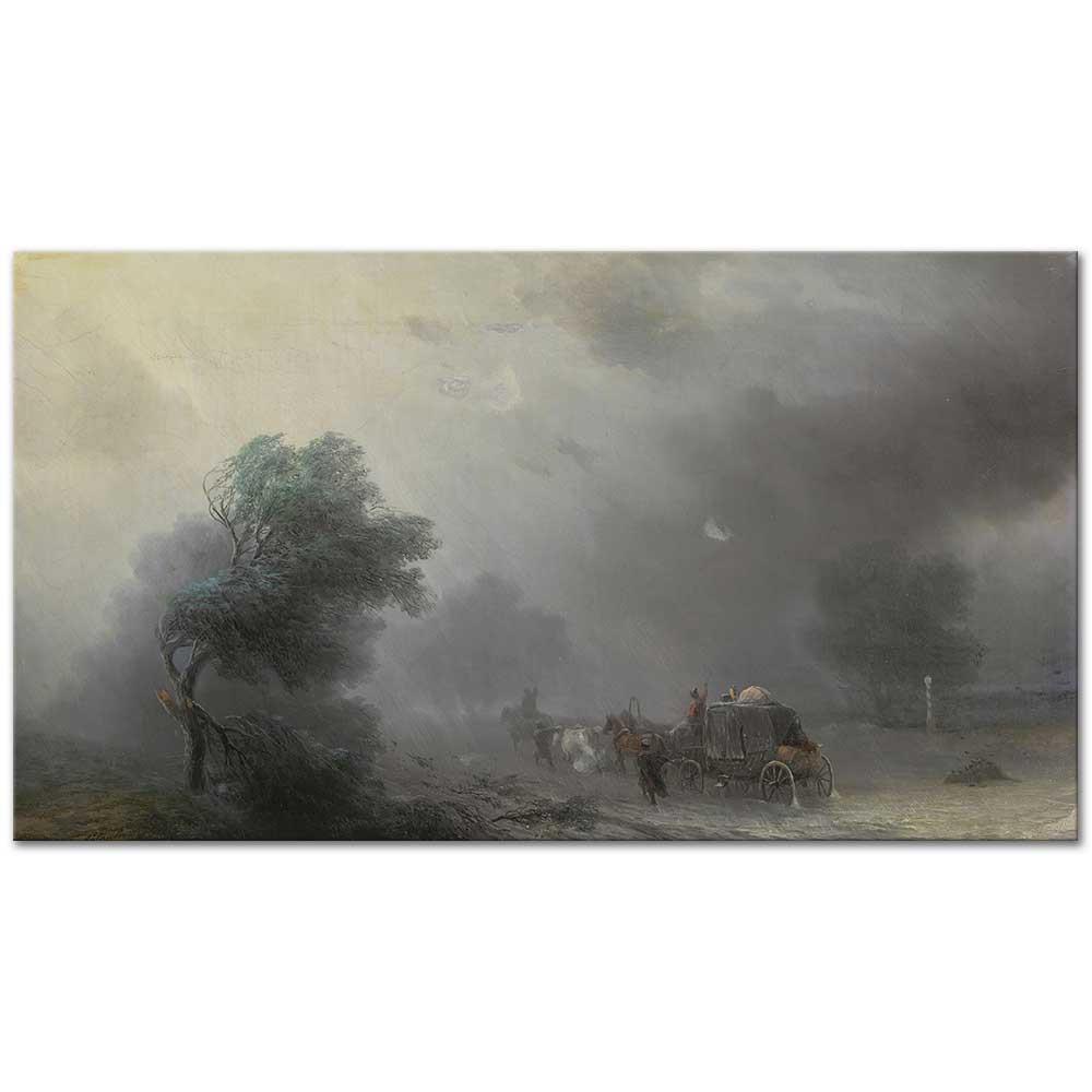 Carriage in a Storm by Ivan Aivazovsky as Art Print | CANVASTAR