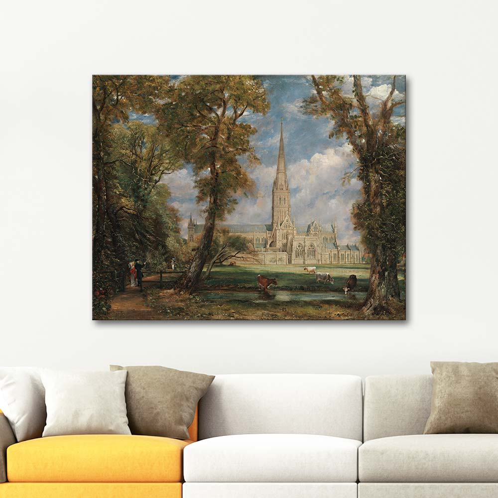 Salisbury Cathedral from the Bishop's Grounds by John Constable as Art ...