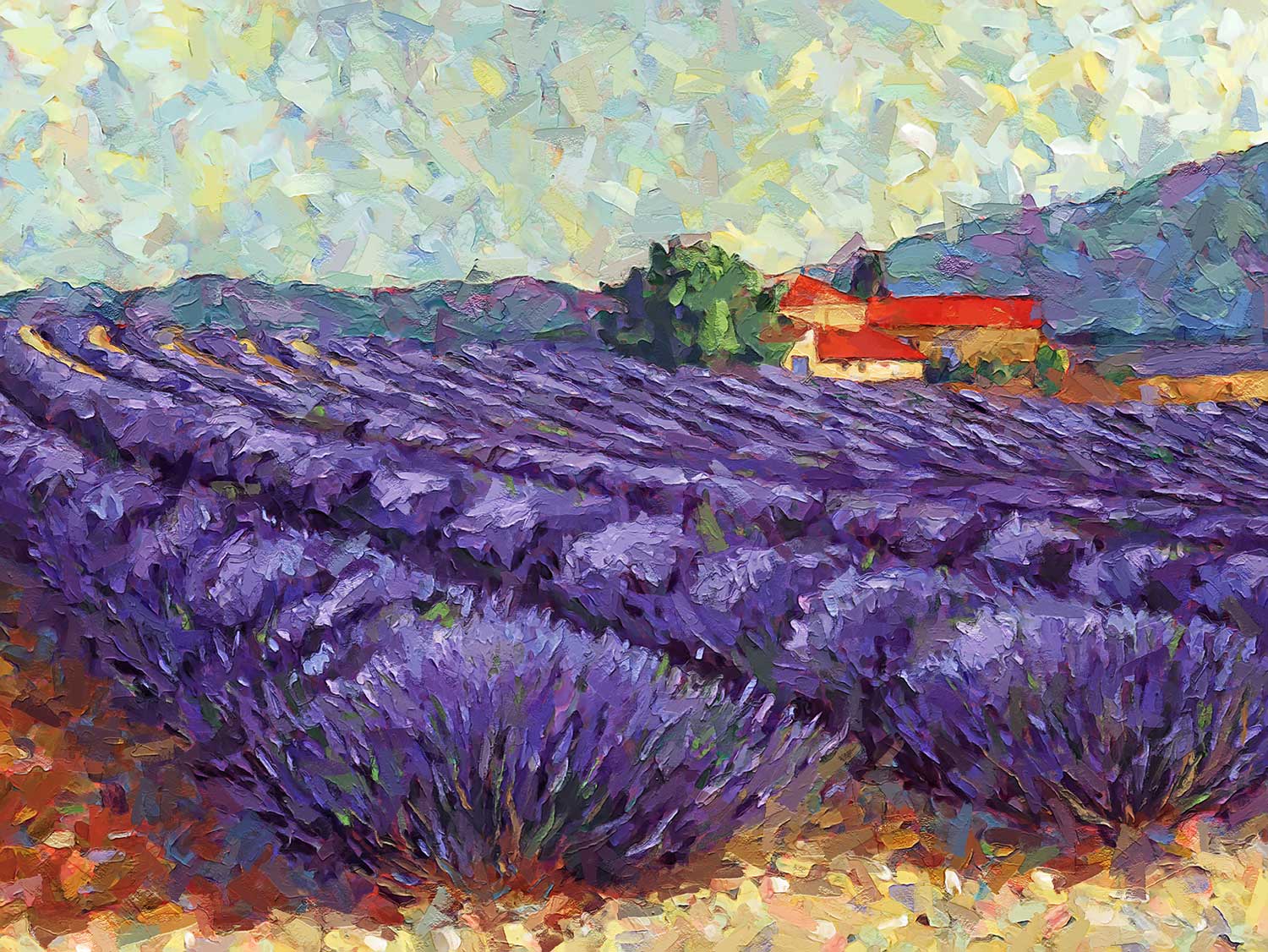 Lavender Field 02 Art Print | CANVASTAR