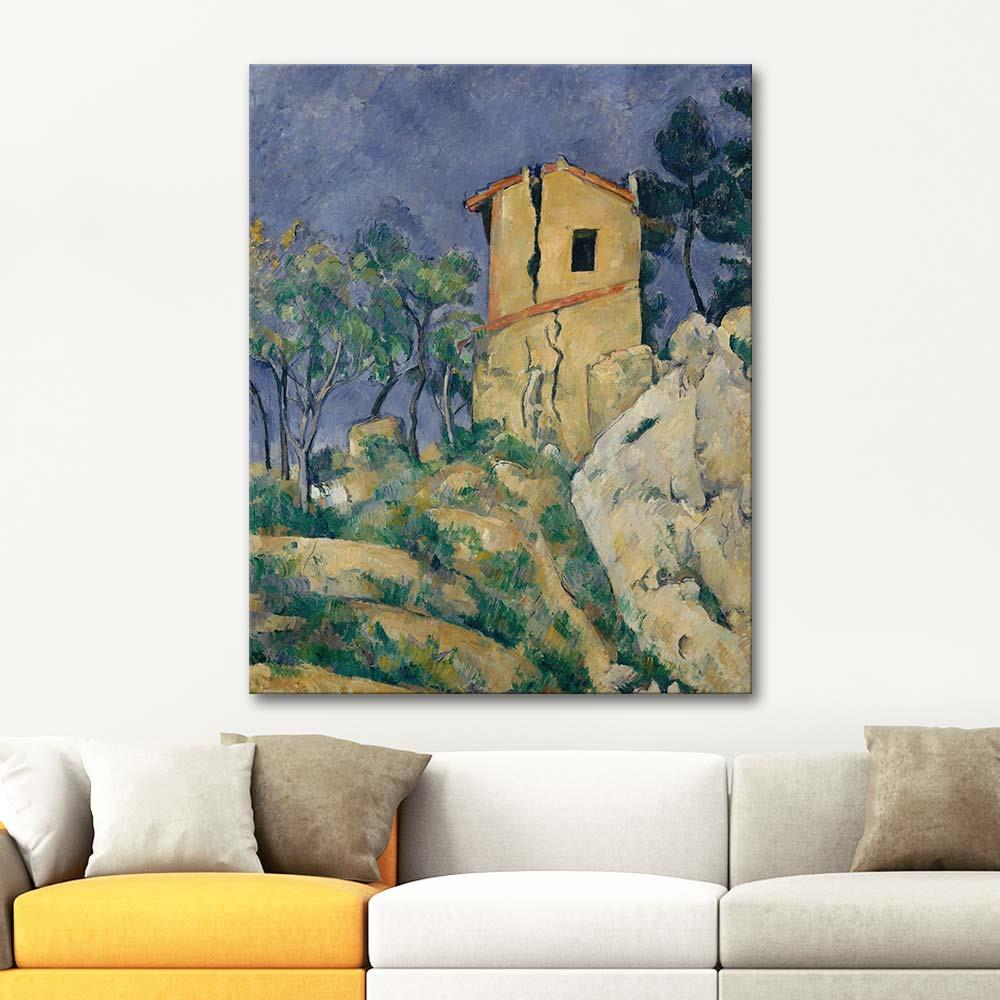 The House with the Cracked Walls by Paul Cezanne as Art Print | CANVASTAR