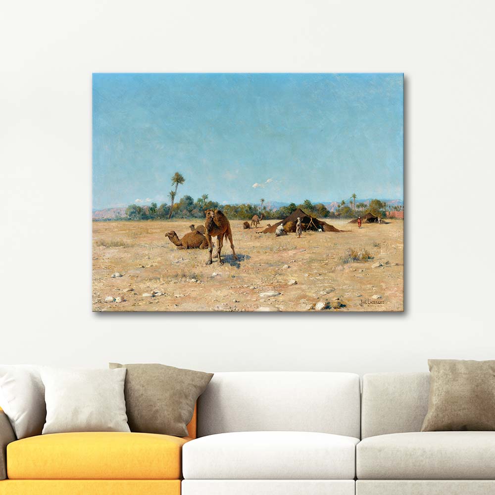 Paul Lazerges Bedouin Camp Biskra Art Print | CANVASTAR