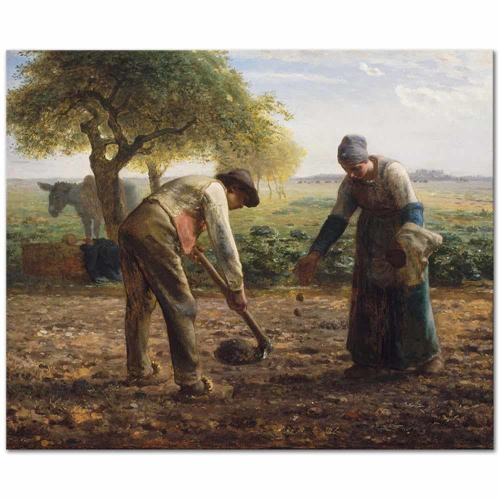 Jean-Francois Millet Patates Yetiştiricileri Kanvas Tablo