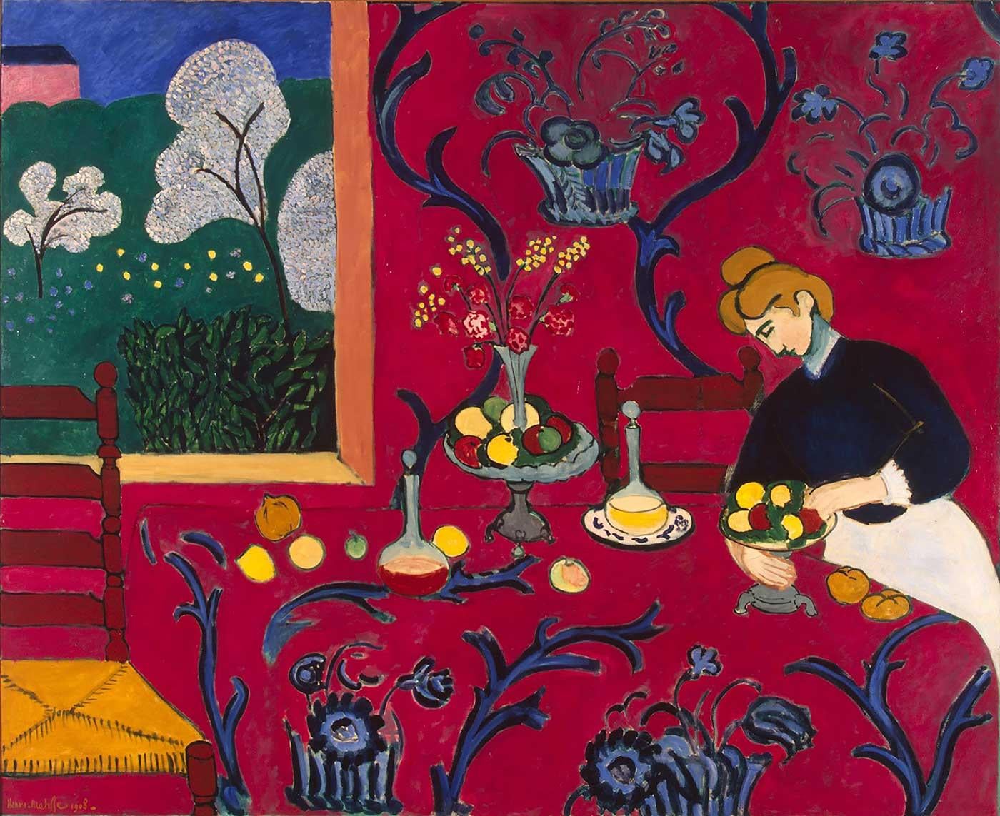 Henri Matisse Kırmızı Harmonisi Kanvas Tablo | CANVASTAR ®