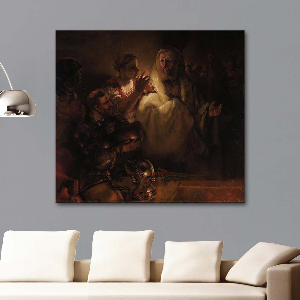 The Denial of St Peter by Rembrandt van Rijn as Art Print | CANVASTAR