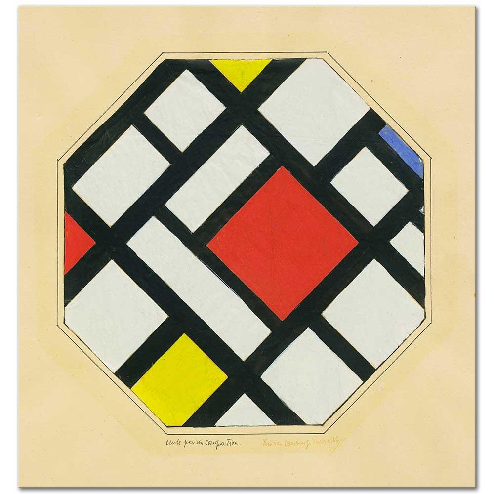 Study for a Composition by Theo van Doesburg as Art Print