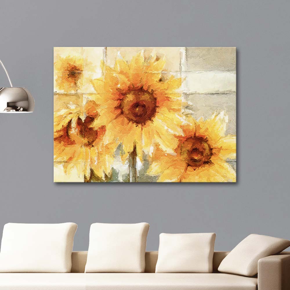 Sunflowers Bouquet Art Print | CANVASTAR