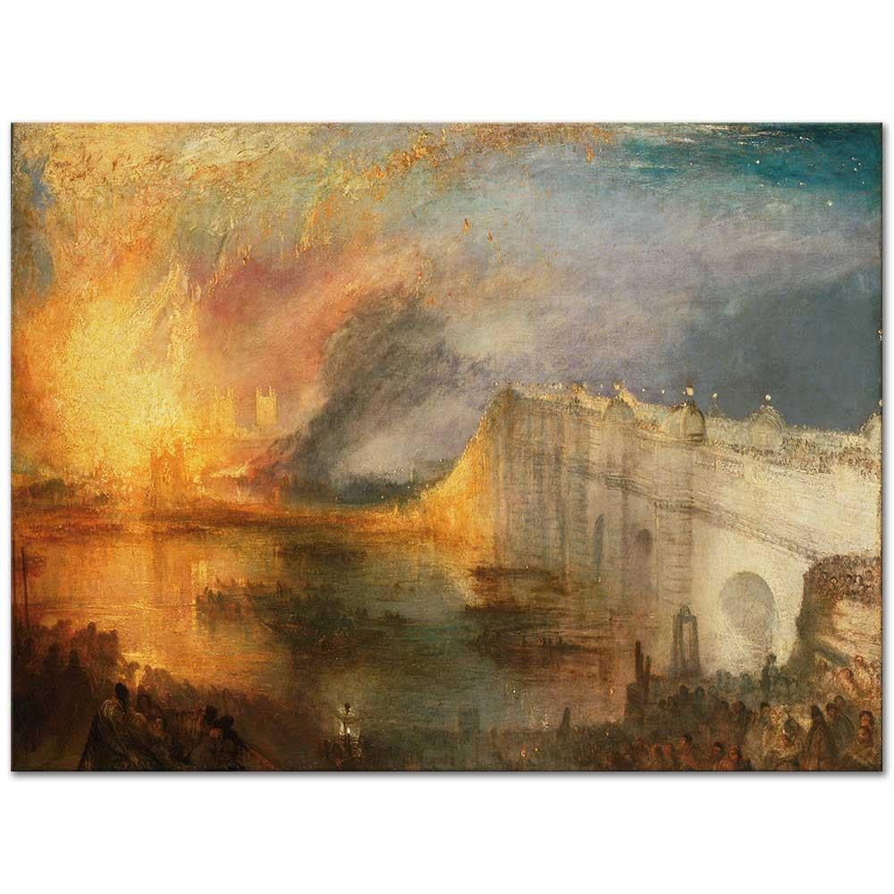 Joseph Mallord William Turner Lordların Evlerinin Yanışı Kanvas