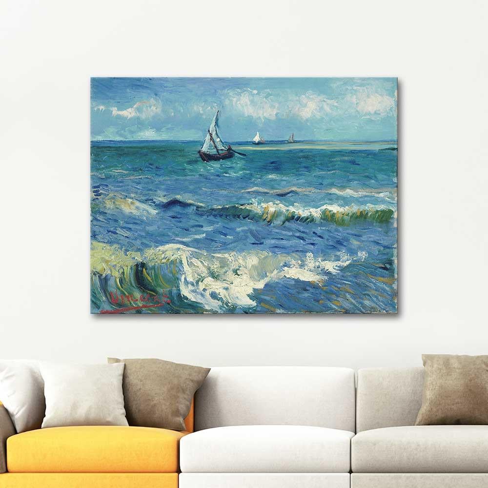 Seascape near Les Saintes Maries by Vincent van Gogh as an