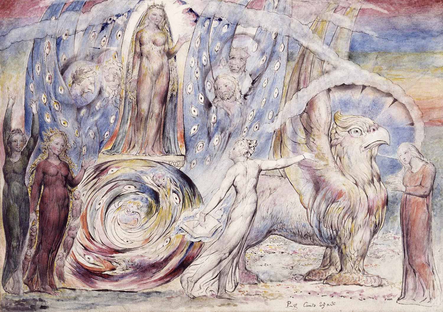 William Blake Beatrice Addressing Dante from the Car Art Print