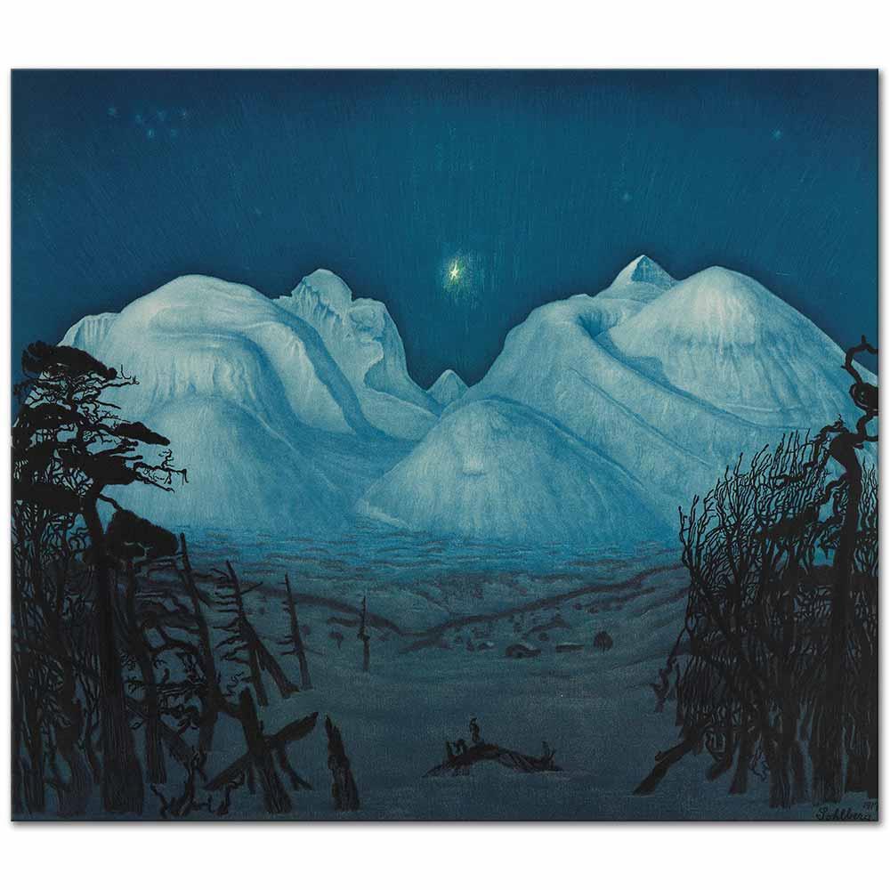 Harold Sohlberg Kış Gecesi, Rondane Kanvas Tablo | CANVASTAR