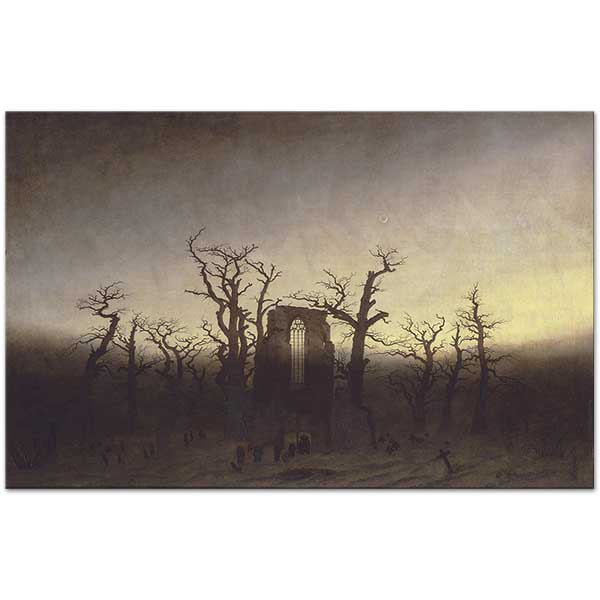 Caspar David Friedrich Abbey Among Oak Trees Art Print