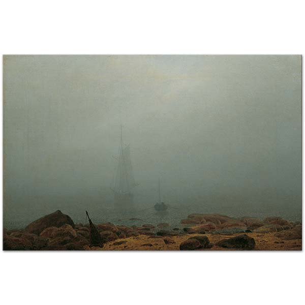 Caspar David Friedrich Sea Beach In The Fog Art Print