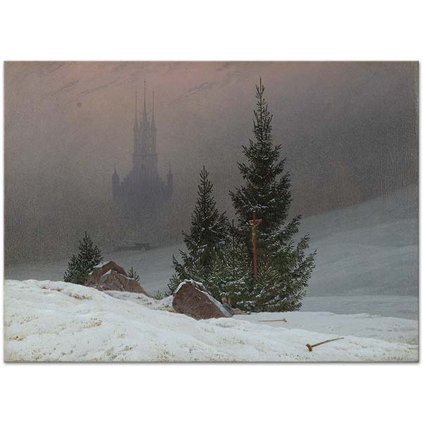 Caspar David Friedrich Winter Landscape Art Print