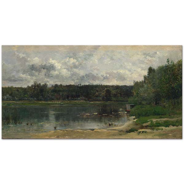 River Scene with Ducks by Charles Francois Daubigny