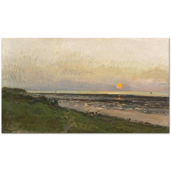 Sunset at Villerville by Charles Francois Daubigny
