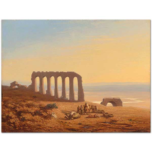 Charles Theodore Frere A Bedouin Encampment Surrounded by Ruins Art Print