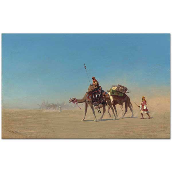 Charles Theodore Frere A Caravan Arabian Desert Art Print