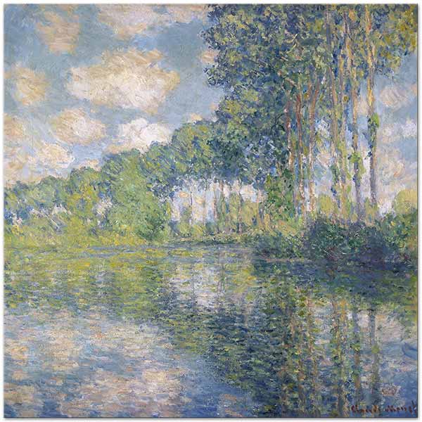 Claude Monet Nehir Kıyısında Kavaklar Kanvas Tablo
